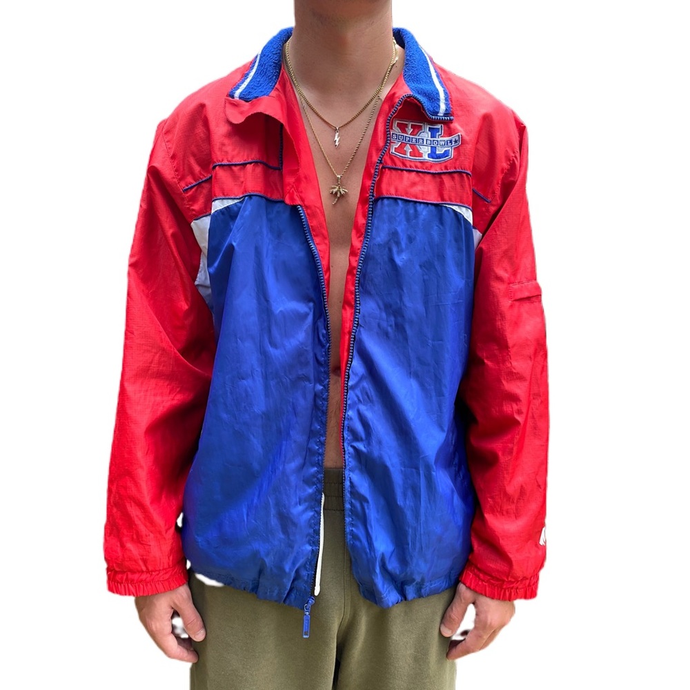 NFL Super Bowl 40 Detroit Embroidered Windbreaker